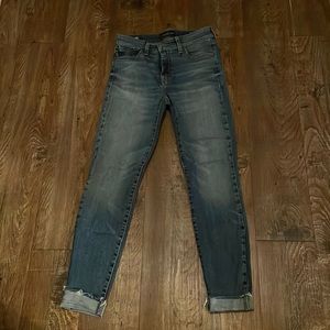 LUCKY BRAND AVA SUPER SKINNY JEANS Size 2/26 - raw hem - like new, worn twice.